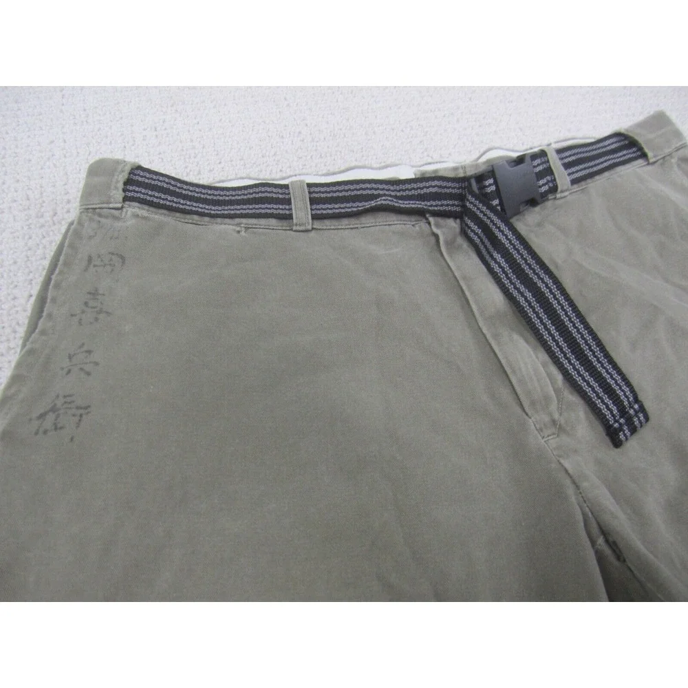 Polo Ralph Lauren Shorts Mens 38 GI Fit Brown Khaki Casual Belted Graphic Chino‎